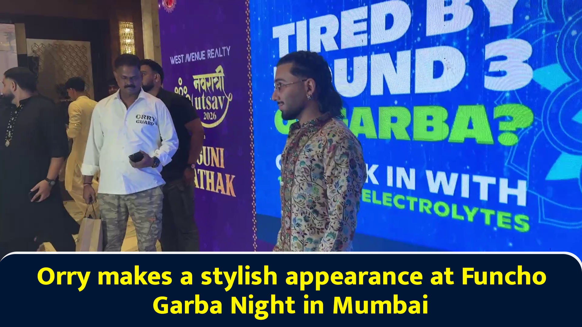 Orry makes a stylish appearance at Funcho Garba Night in Mumbai