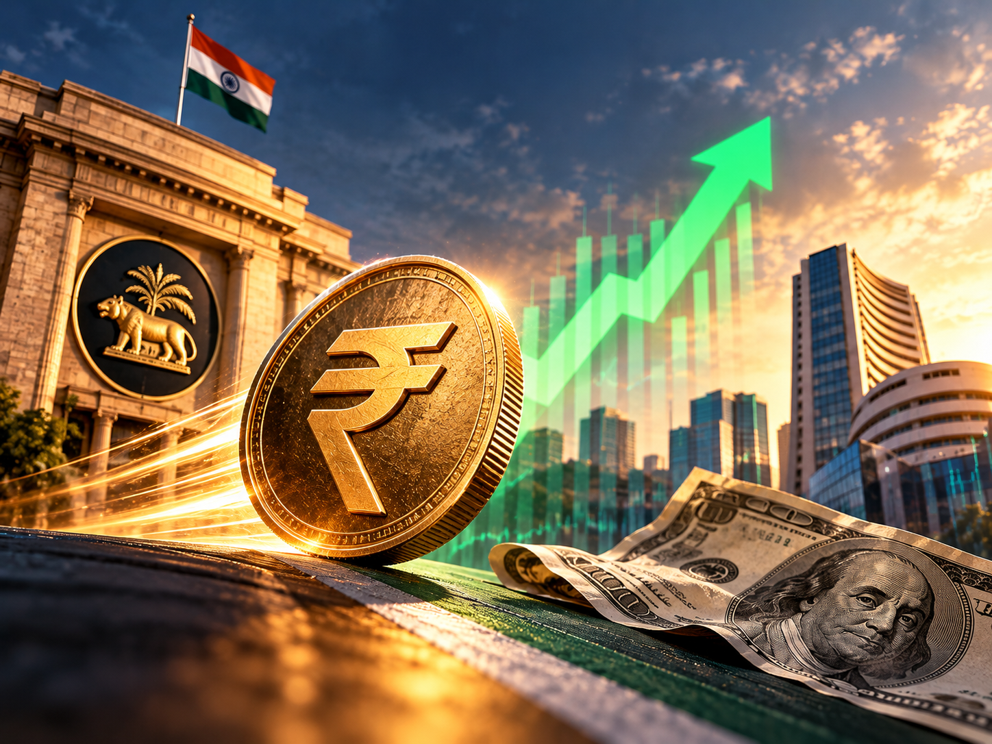 Rupee jumps 177 paise in 2 days against dollar after RBI's strong ...