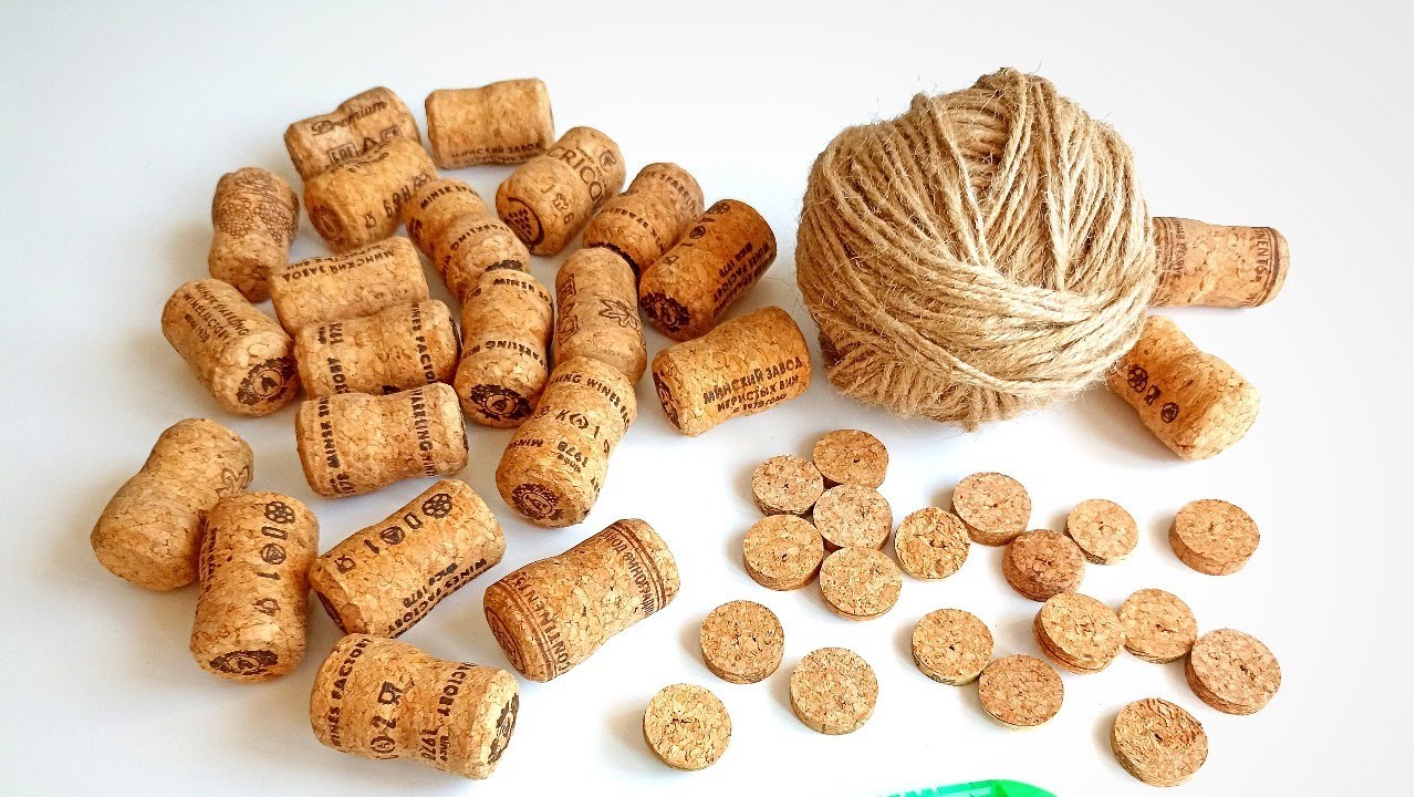 Creative cork and jute rope home decor