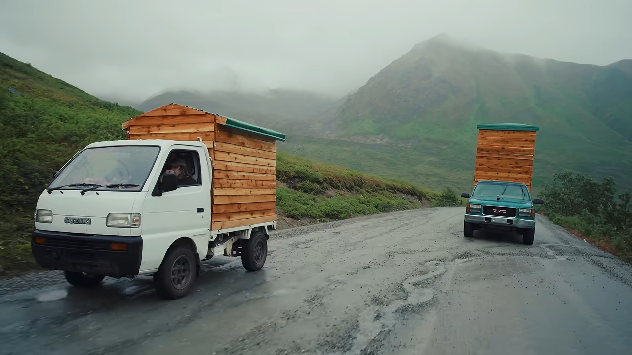 They built a sleeping cabin on a tiny truck then headed into the ...