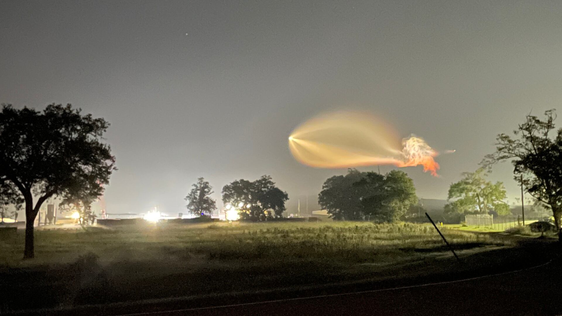Rocket launch lights up South Mississippi sky