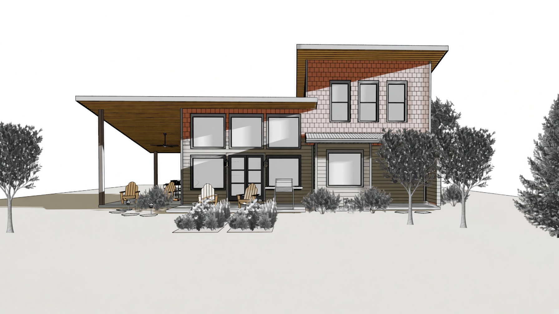 The foundation of a house: The concrete layer