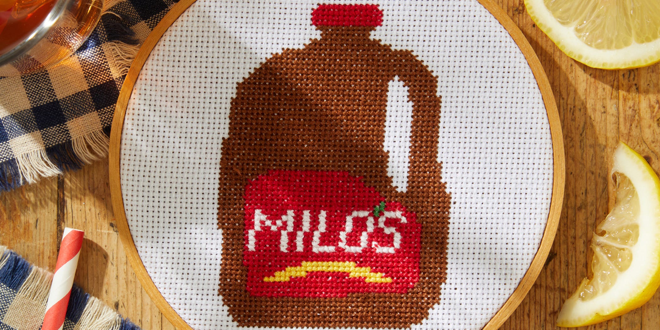 We love this southern sweet tea so much, we made a cross-stitch pattern