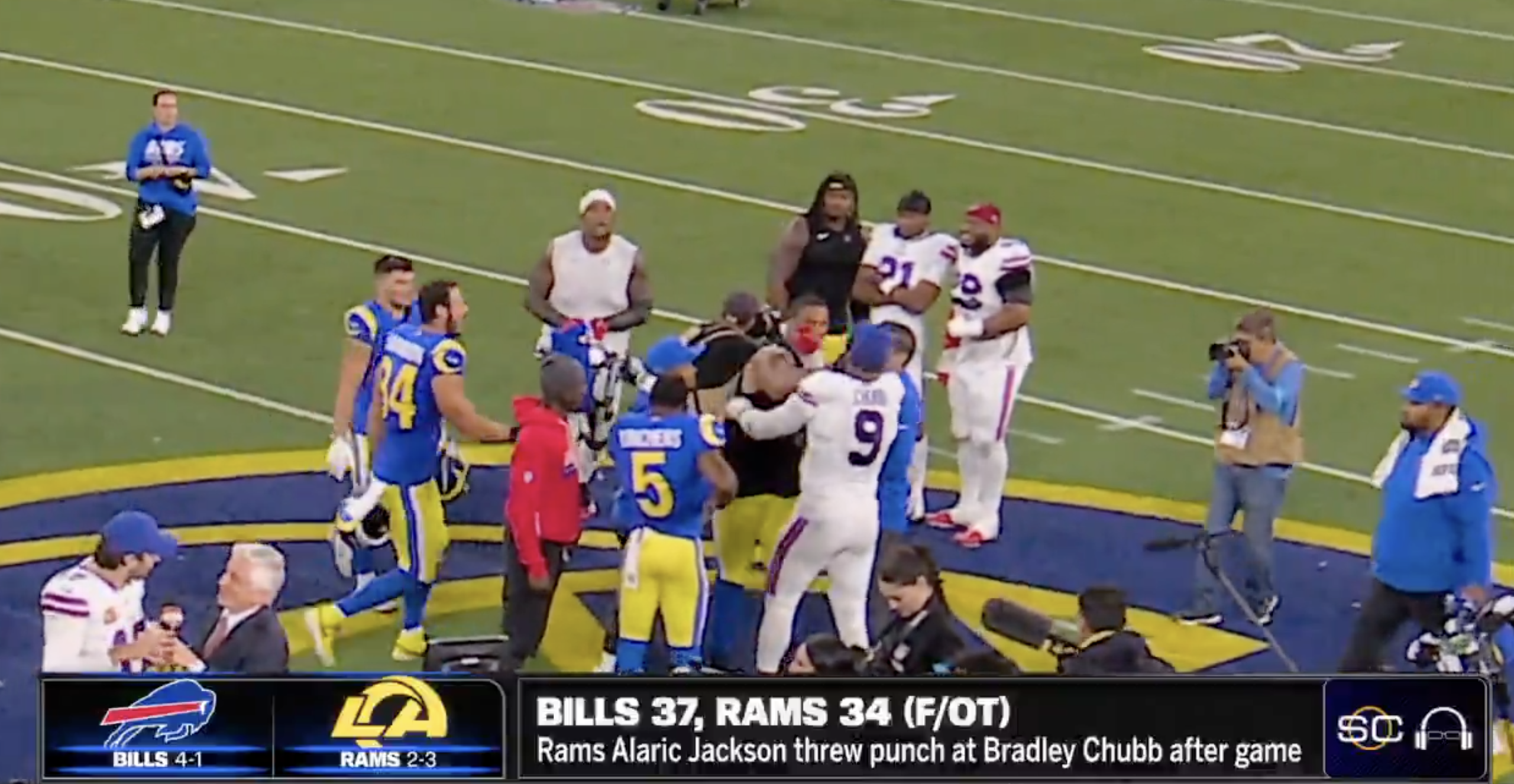 ESPN captures fight after MNF game