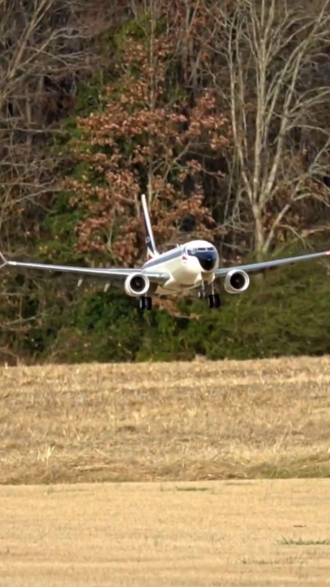 Delta 737 MAX RC plane performs smooth touch and go landings