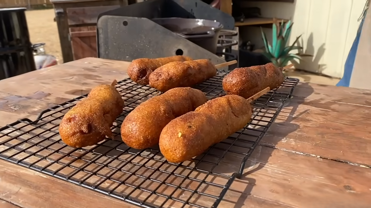 Forget the state fair, this cowboy made golden corn dogs that looked ...