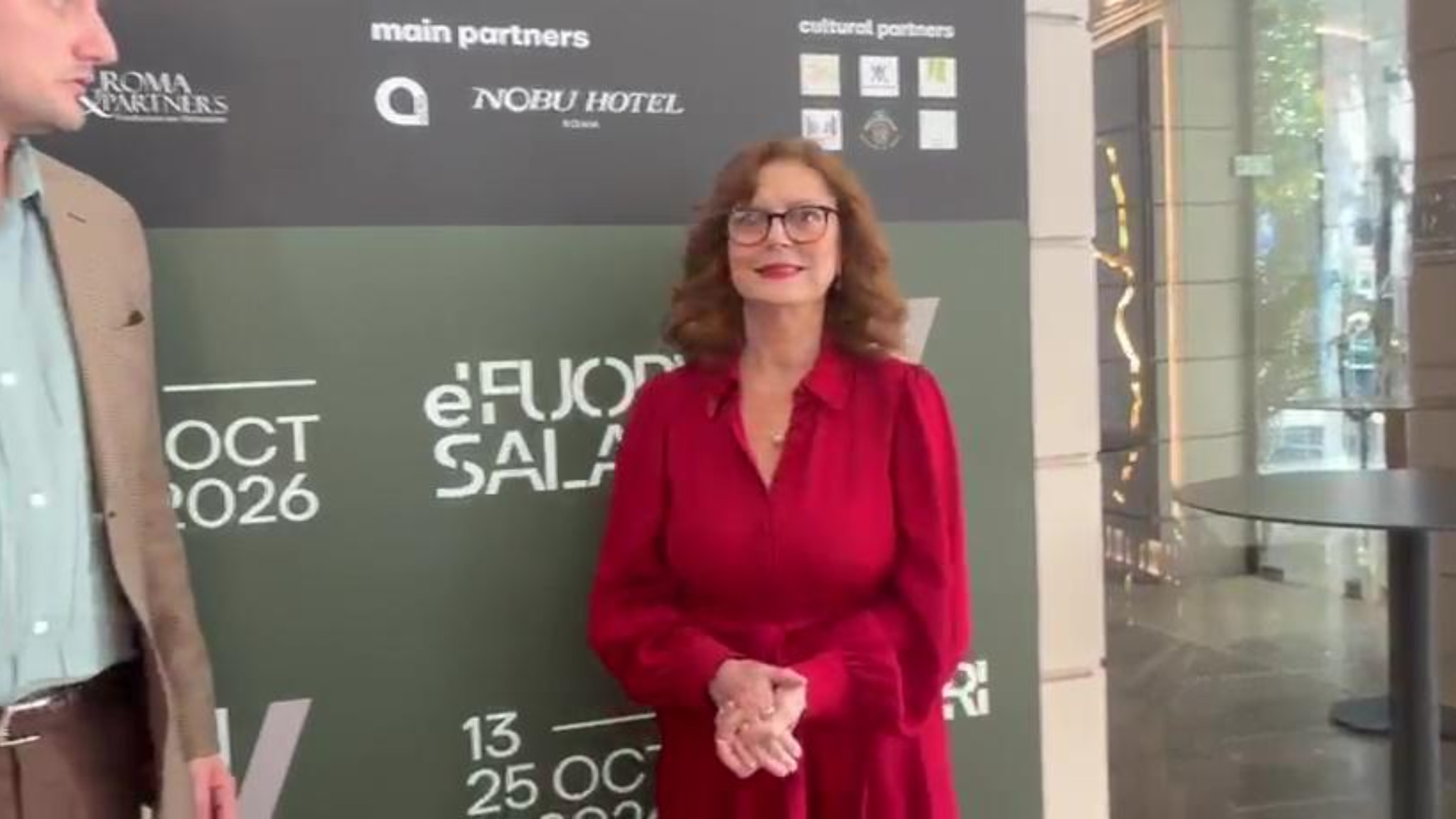 Susan Sarandon a Roma, l’arrivo ad Alice nella città