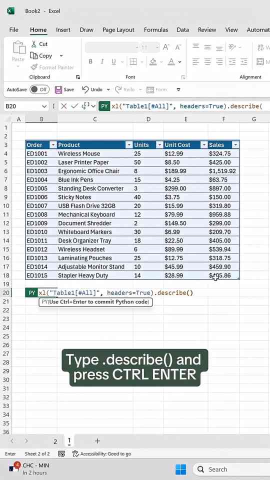 Summarizing Excel data with Python
