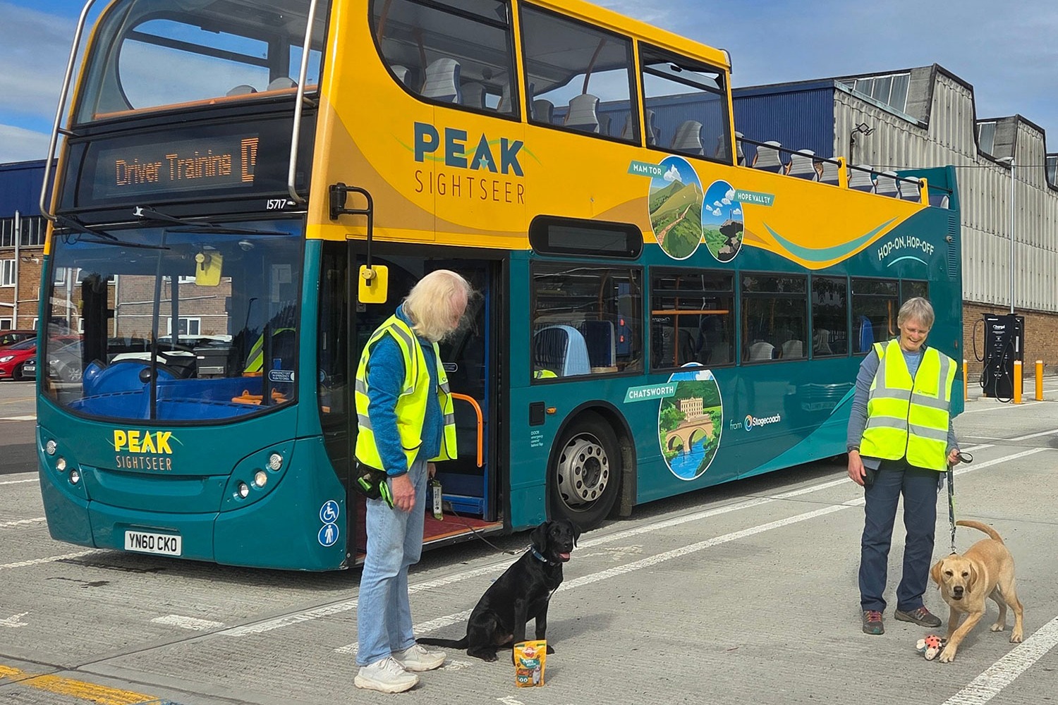 Bus operator helps guide dogs in their training