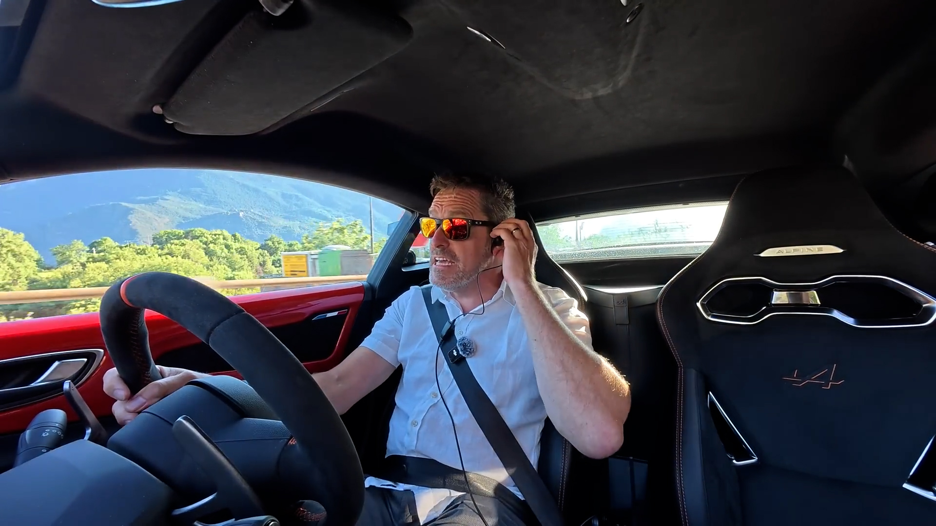 Exploring Italy's mountain roads in a sports car