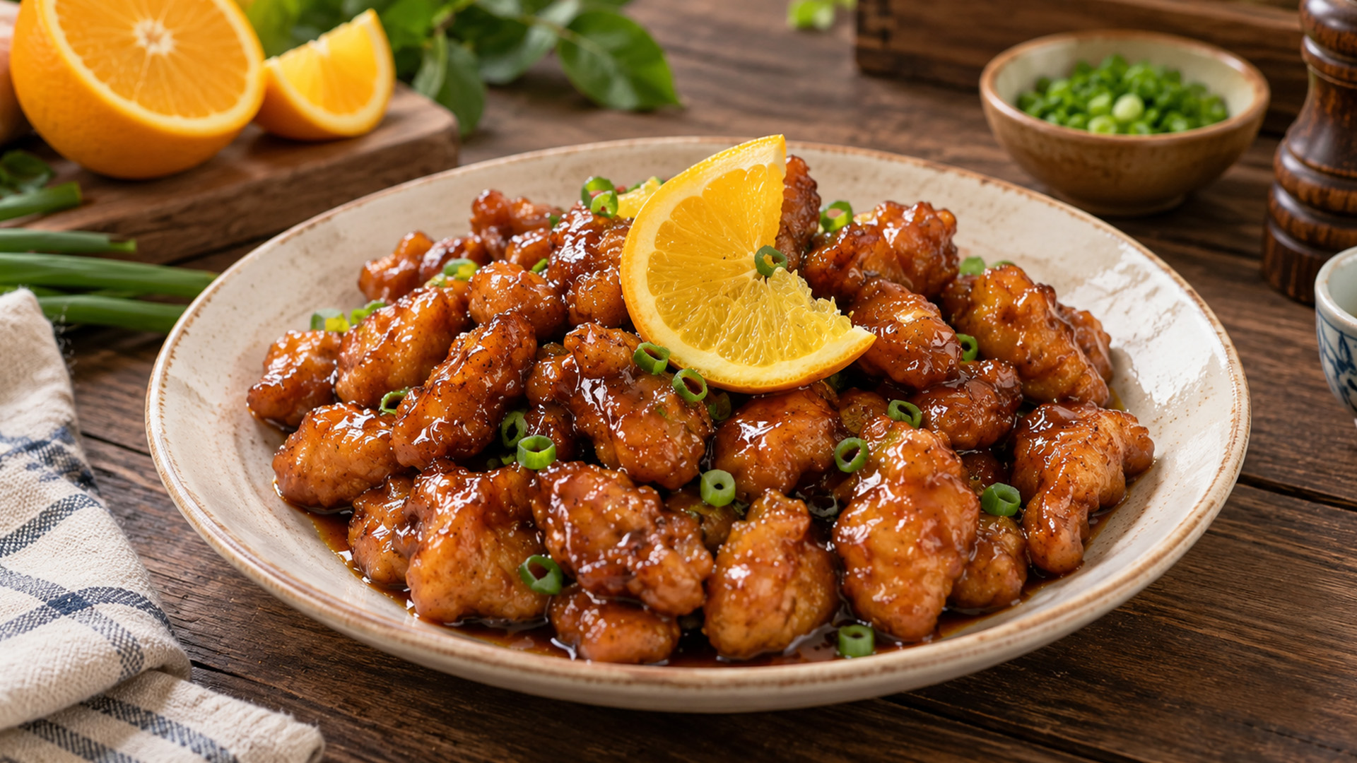 Sweet and tangy orange chicken made at home