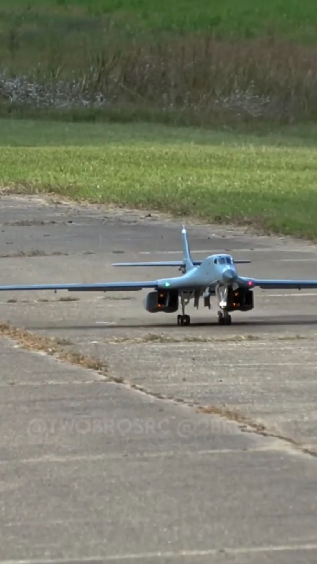 B-1B Lancer RC jet shows its variable sweep wings in flight