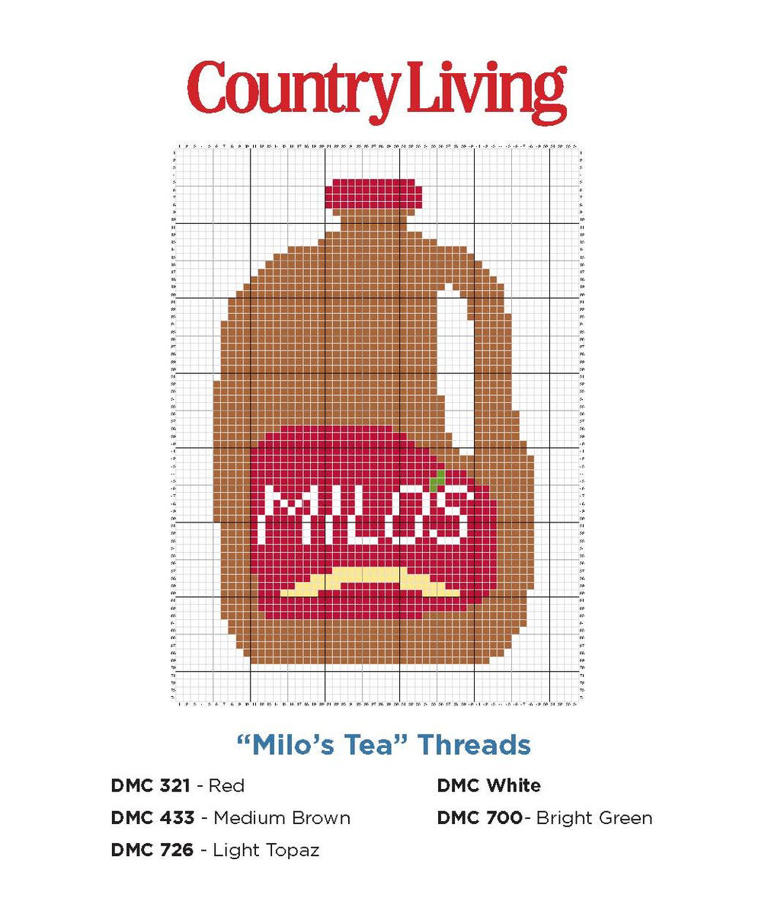 We love this southern sweet tea so much, we made a cross-stitch pattern