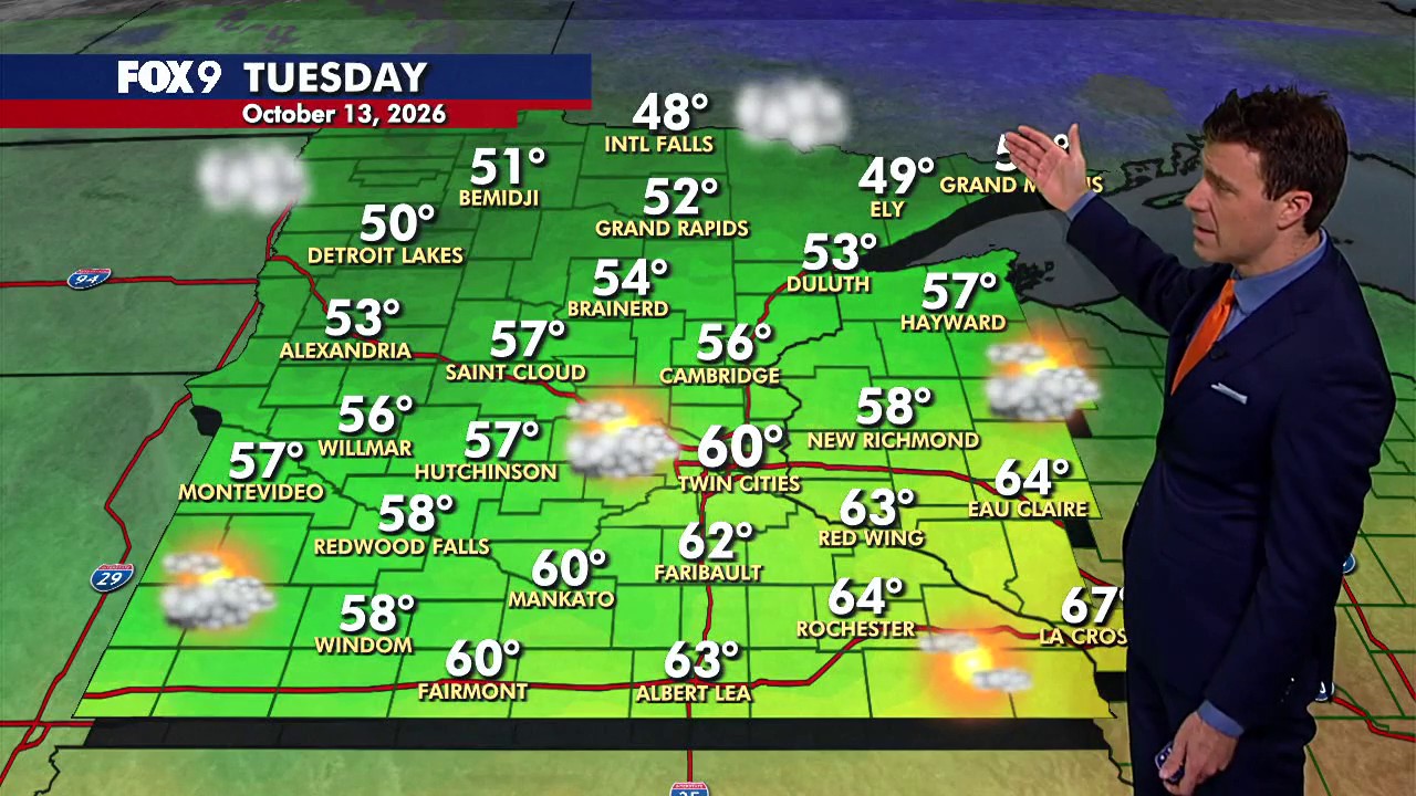 MN weather: Much cooler, fall-like Tuesday