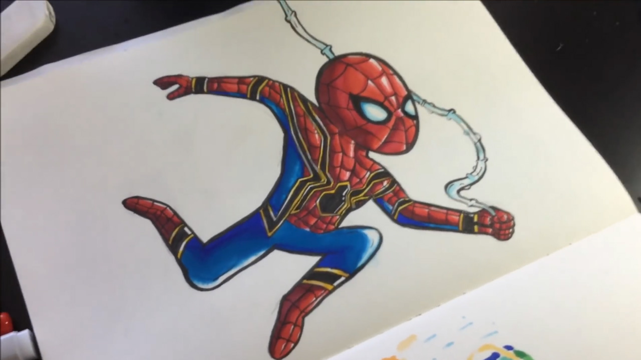 Transforming a random scribble into Spider-Man art!