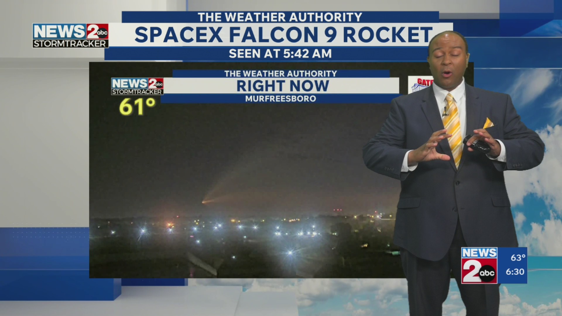 SpaceX Falcon 9 rocket launch spotted over TN