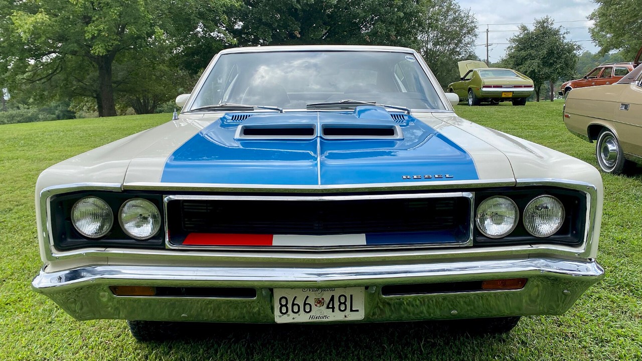 AMC’s 1970 Rebel Machine had a tachometer built into its hood scoop and ...