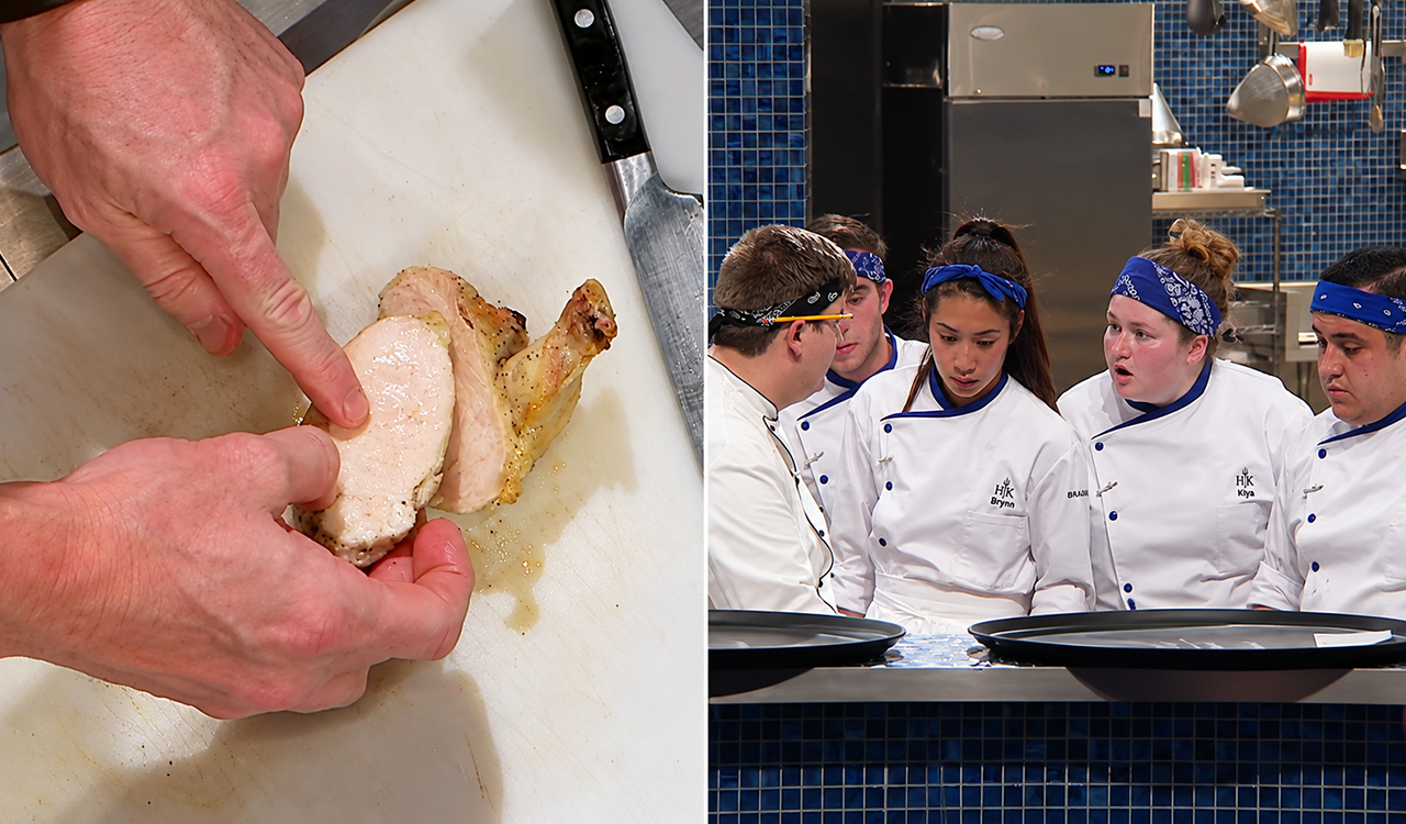 Raw chicken and steak mistakes put the finalists service at risk