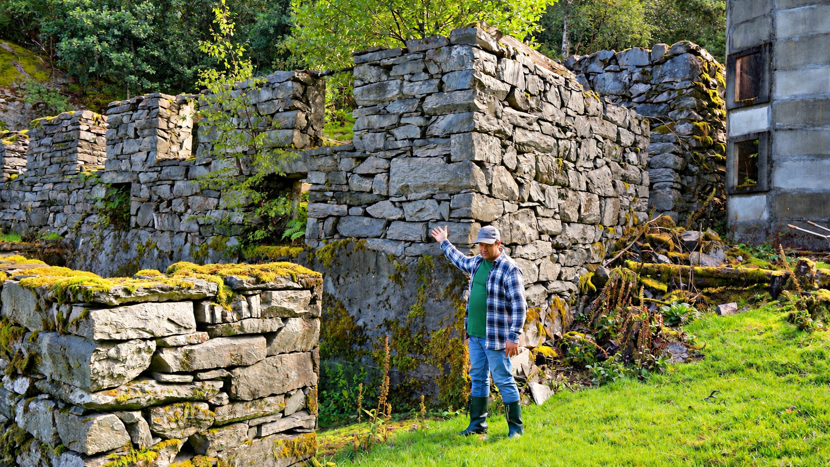 Clearing 50 years of ruins to save our old stone barn