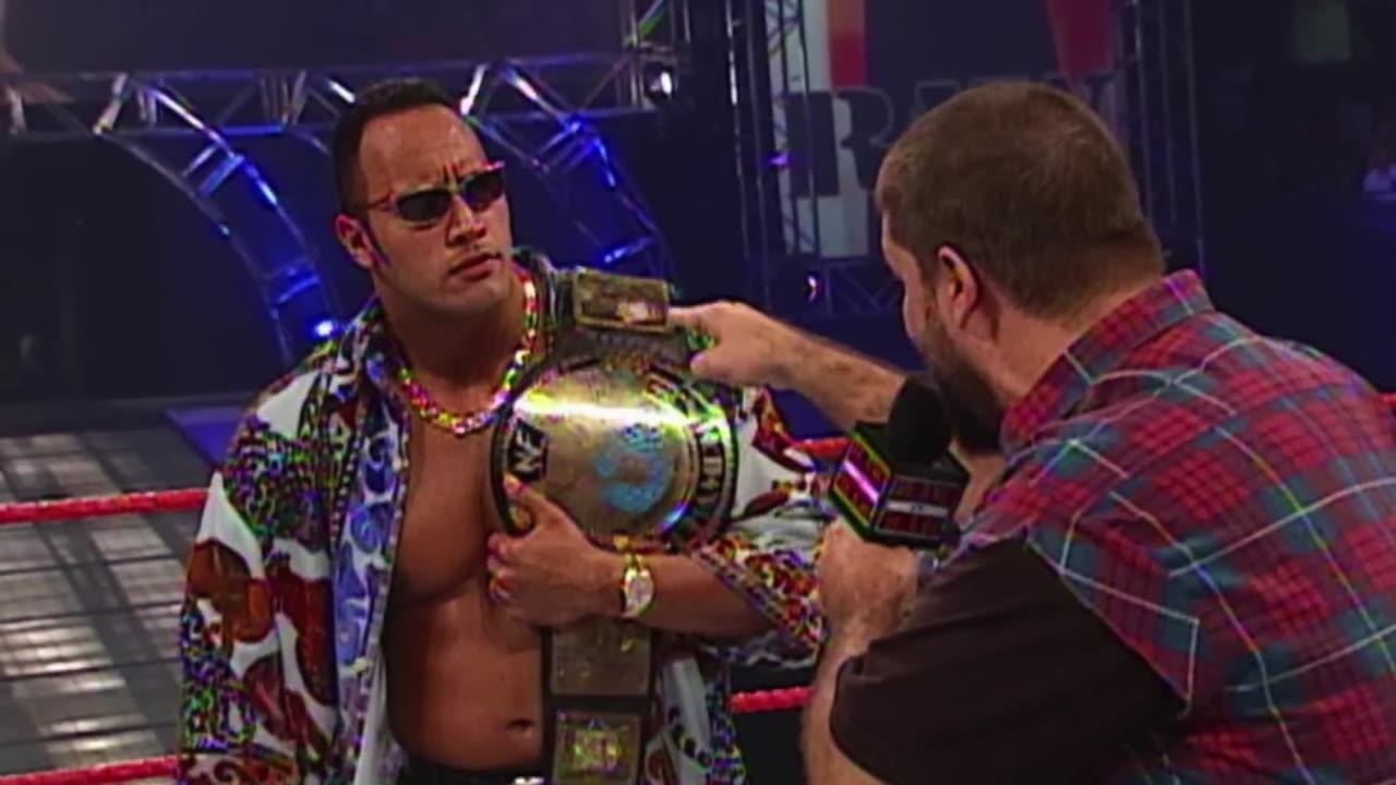 The Rock was supposed to stay serious during a WWE segment with Mick ...