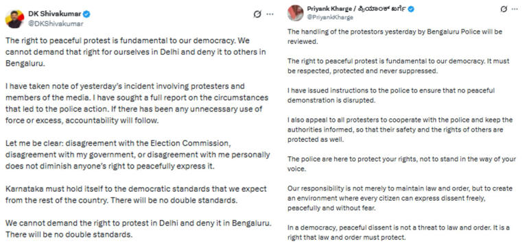 DKS protests in Delhi, his police manhandle, detain 100 anti-SIR ...