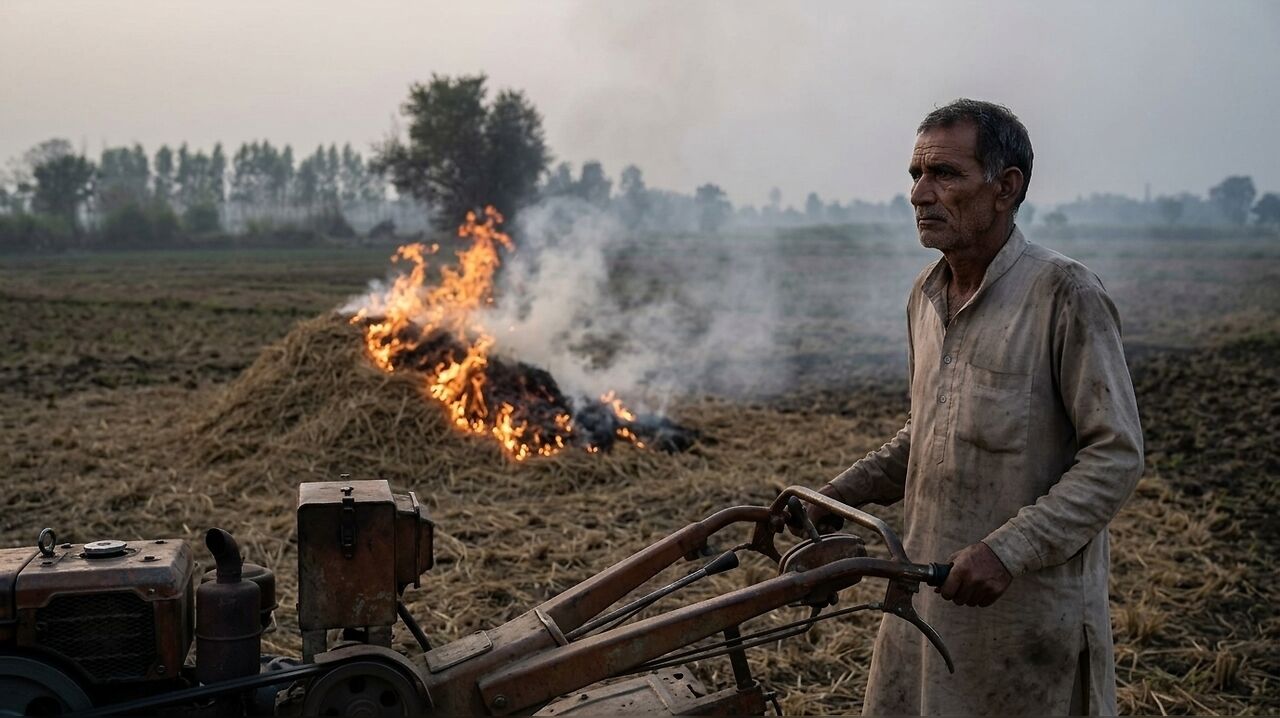 Centre urges states to tackle stubble burning in 'mission mode' amid ...