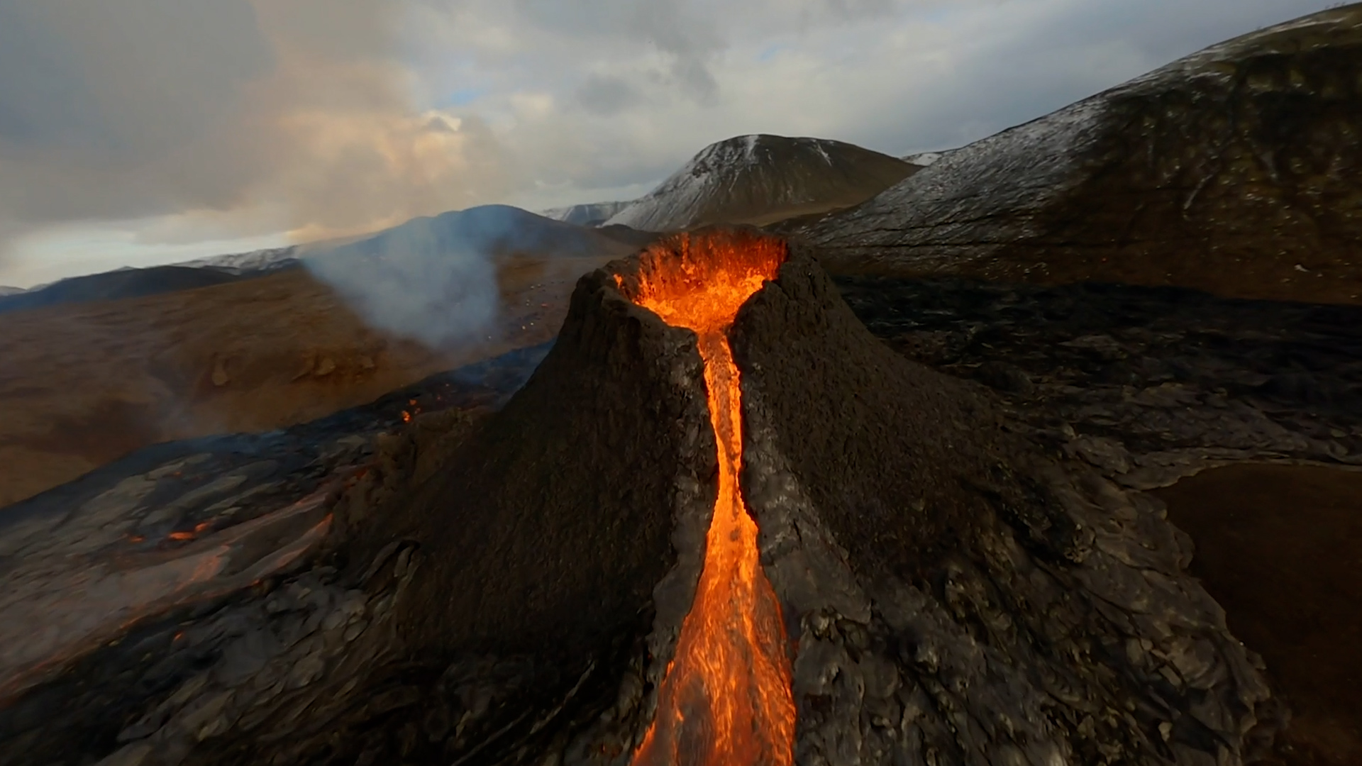Rare views of menacing volcanoes, filmed by racing drones | DroneTV
