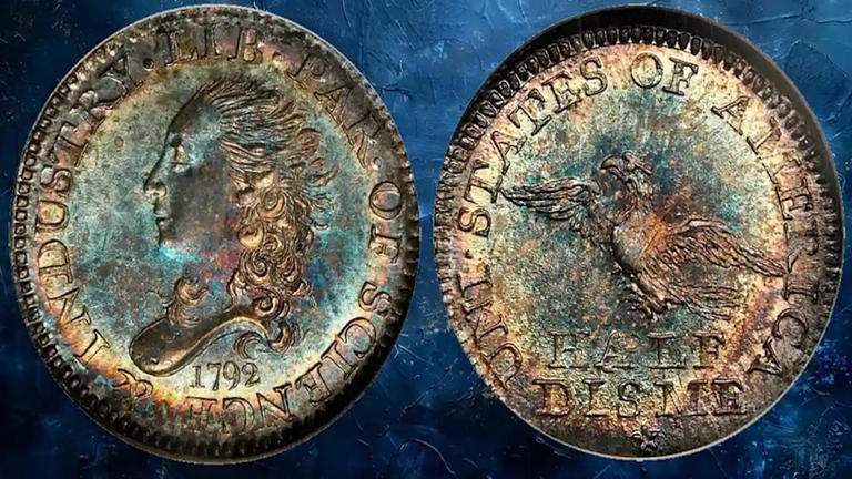 1792 'half disme' coin sells for $2.928 million at auction