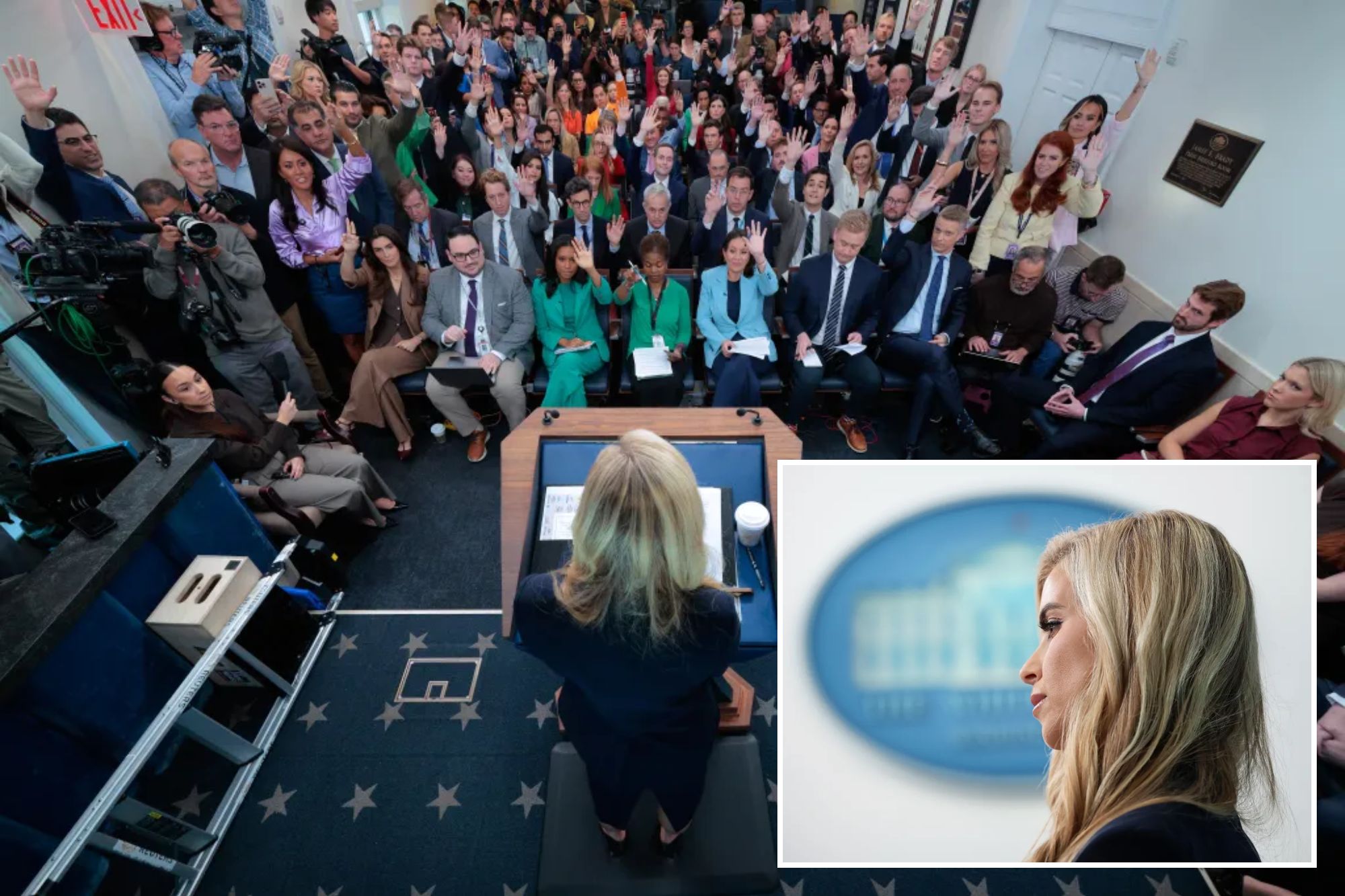 Katie Zacharia visibly nervous in first 14-minute White House press ...