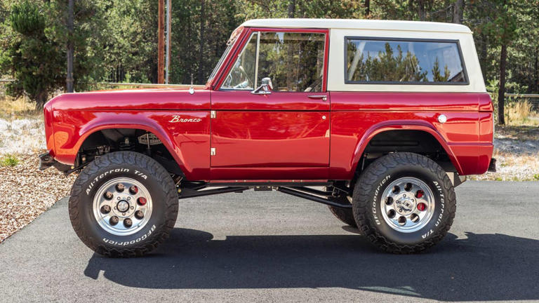 1966 Ford Bronco Coyote V8 for sale with 393 miles on the build