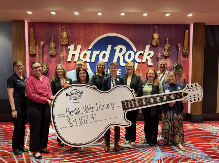 Hard Rock Bristol guest donations support Bristol Public Library Foundation