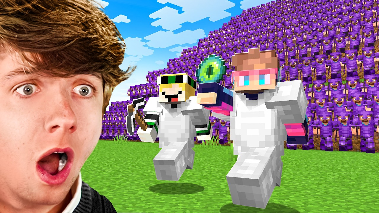 1000 hunters VS Minecraft speedrunners