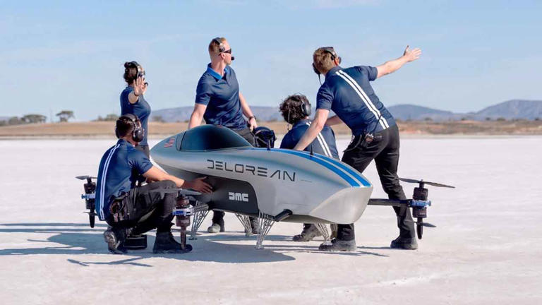 DeLorean announces debut in electric flying car racing