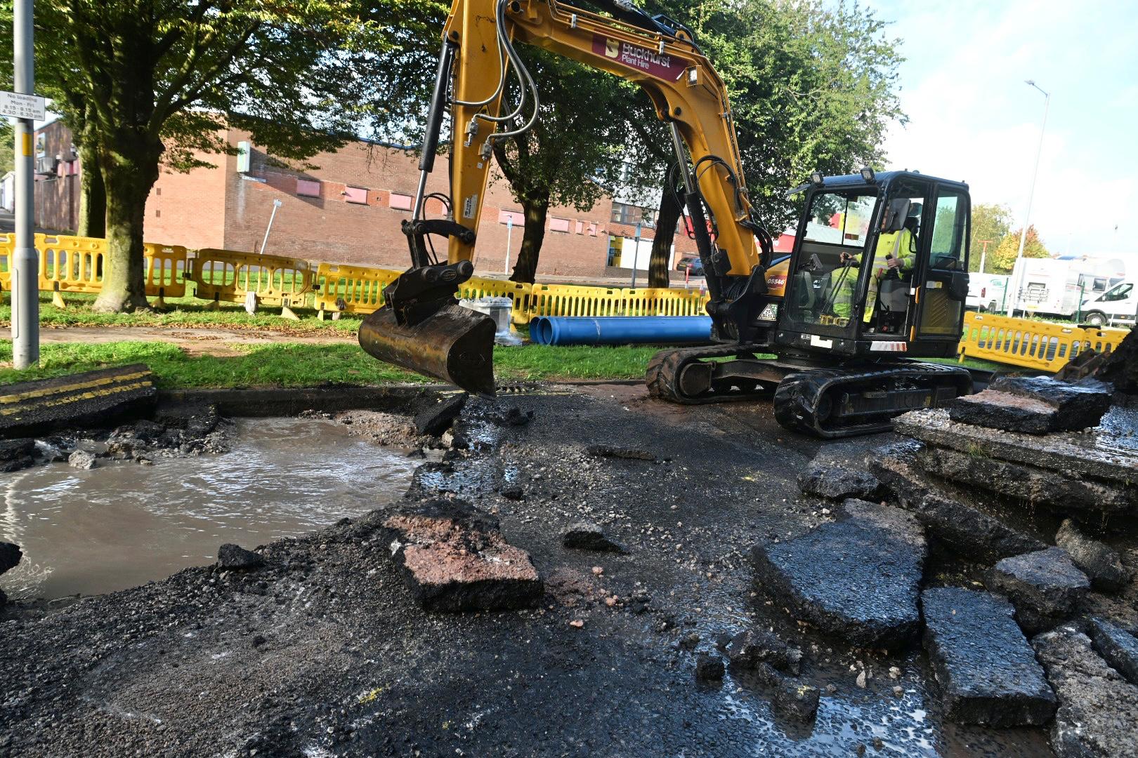 United Utilities complete repairs on burst main which flooded Walker ...