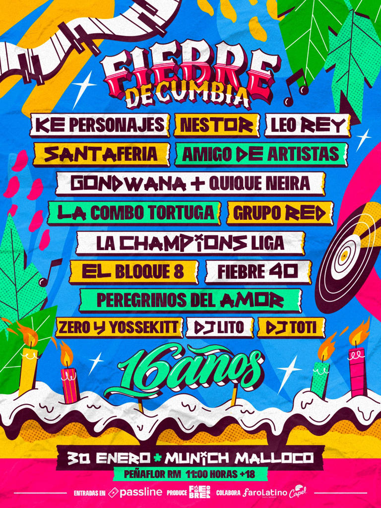 Leo Rey y Ke Personajes encabezan el festival Fiebre de Cumbia 2026
