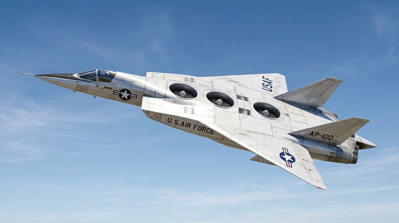 Six engines and four lift fans - Republic's nuclear AP-100