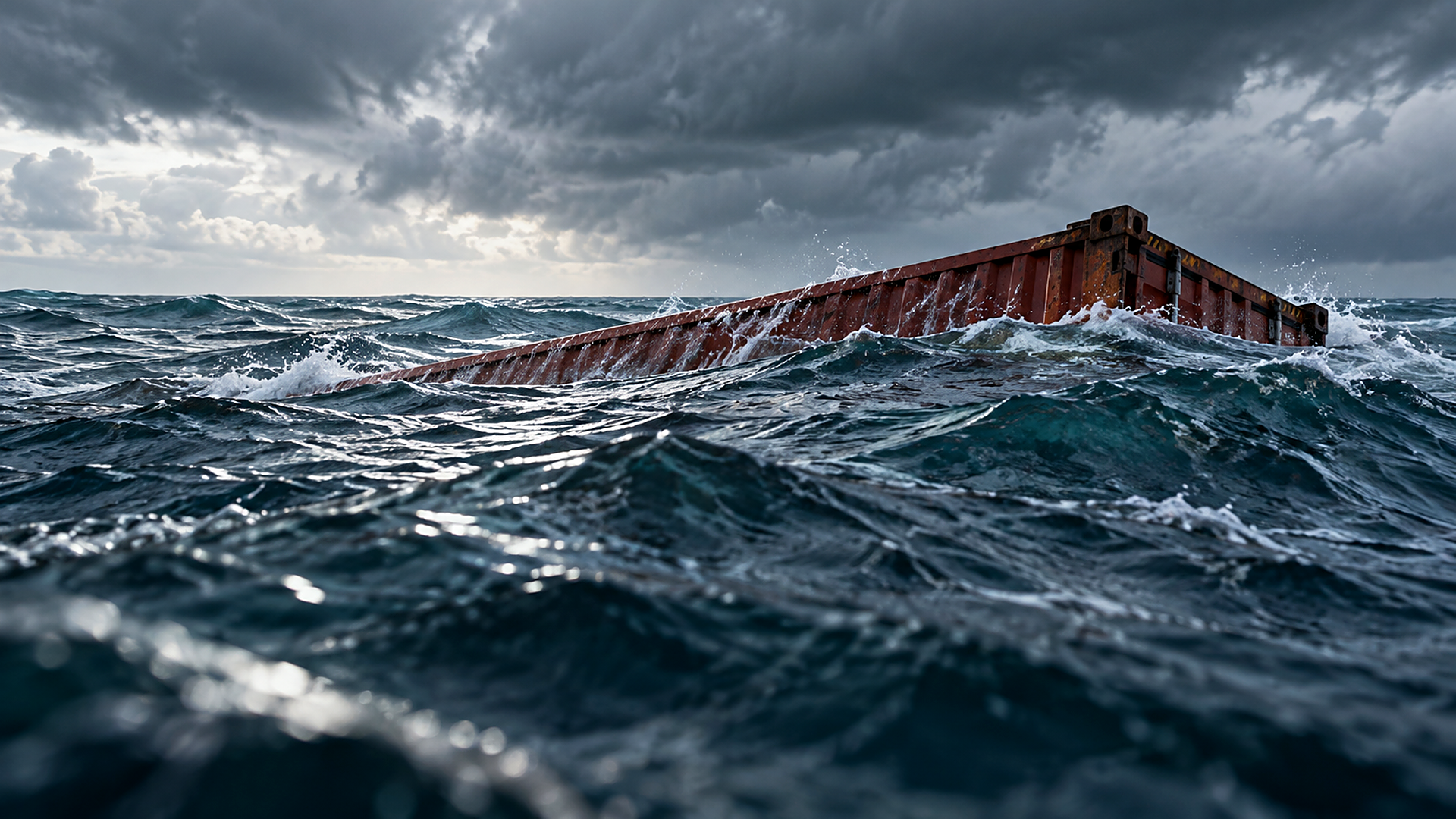 The dangerous final phase of a lost shipping container, when it lurks ...