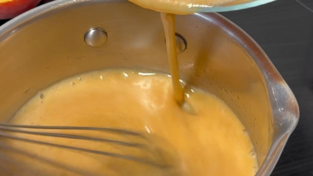 Making a peach-blueberry vanilla tart with vanilla ganache and seasonal ...