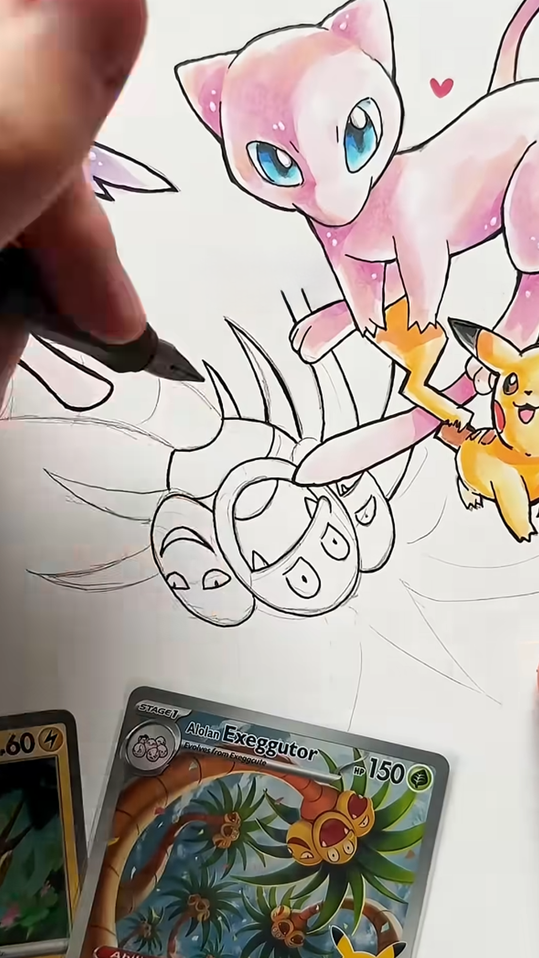 Drawing Pokémon decided by opening rare cards