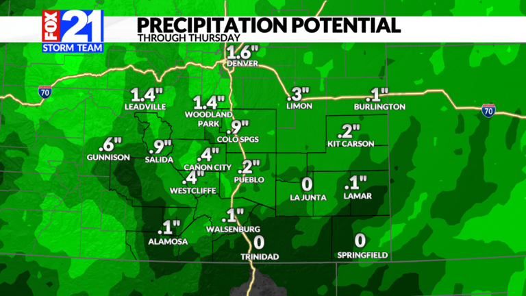 Snow for the mountains and a stout cool down is on the way