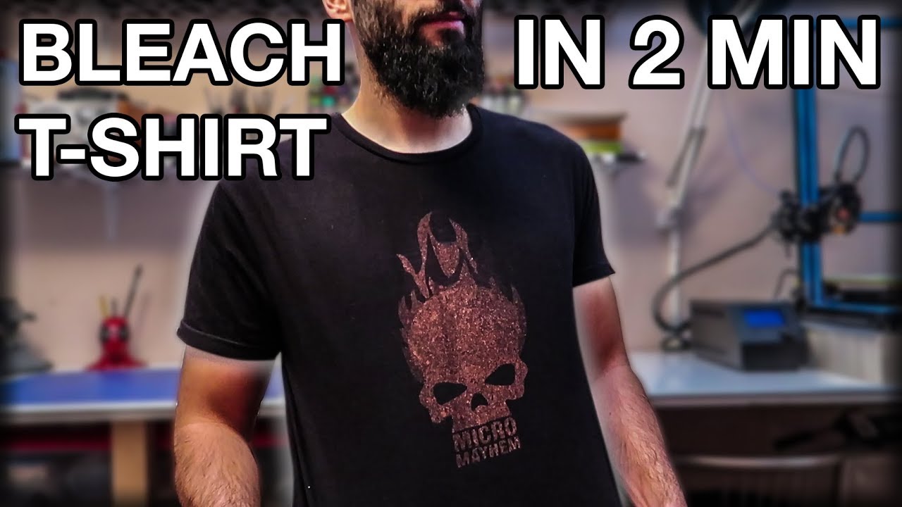 Brand custom t-shirt with bleach. Fast and easy!