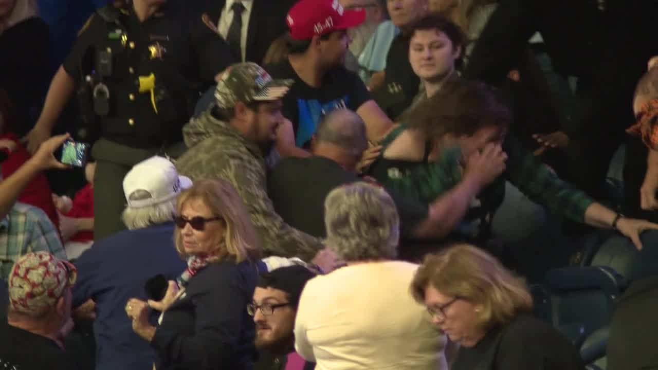 Trump mocks protester removed from Youngstown rally: 'He's a fat guy'