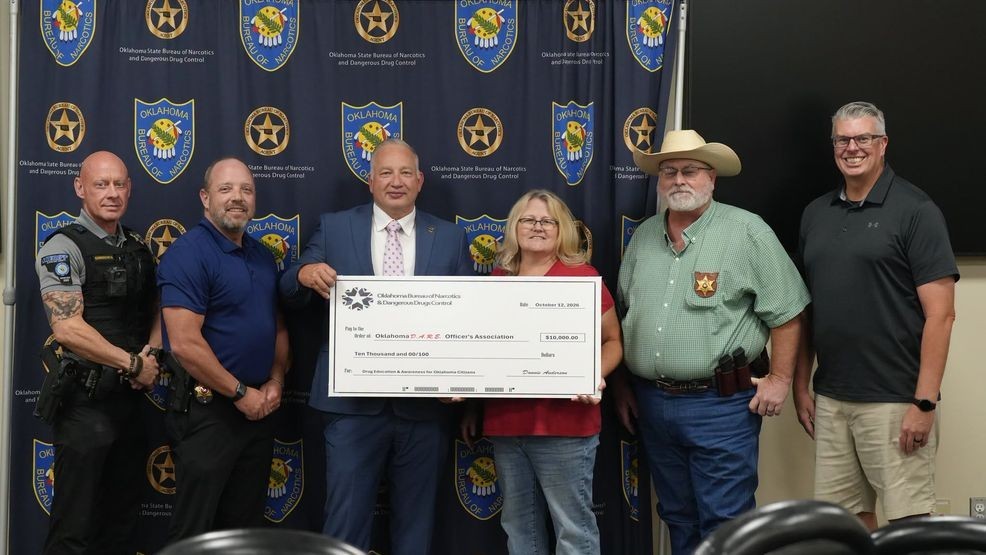 OBN presents check to Oklahoma DARE Officer's Association