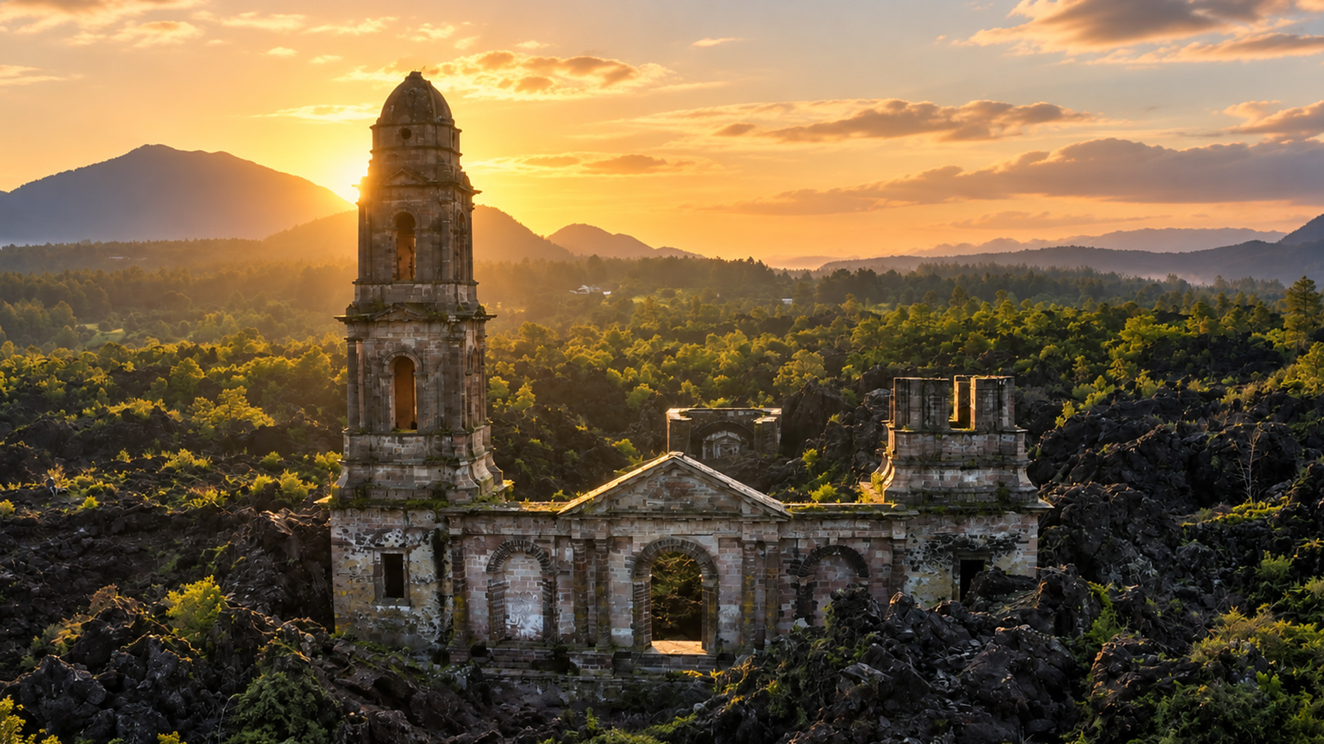 La iglesia que sobrevivió a la lava