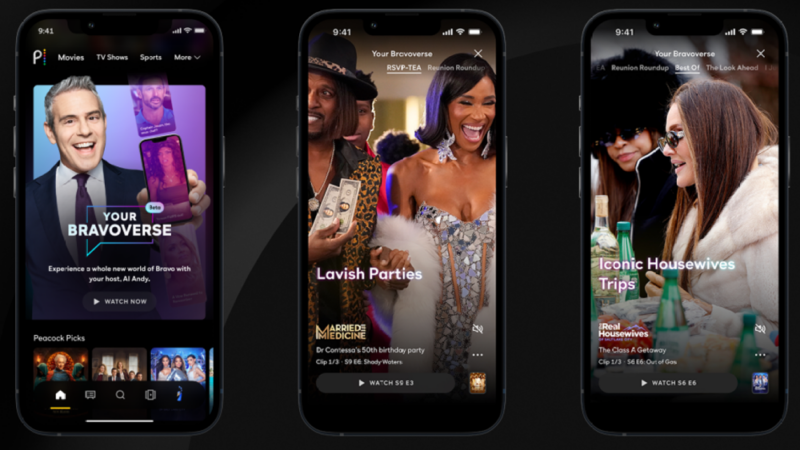 Peacock adds personalized Bravo feed in mobile app