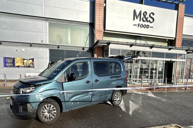 M&S store smashed up as van crashes in North East retail park leaving ...