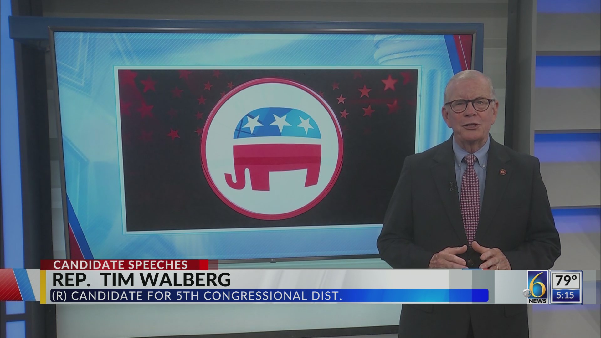 U.S. congressional candidate Rep. Tim Walberg speaks to Mid-Michigan