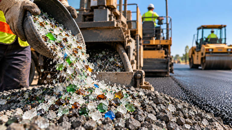 Glass sections performed well: Texas project tests recycled road base ...