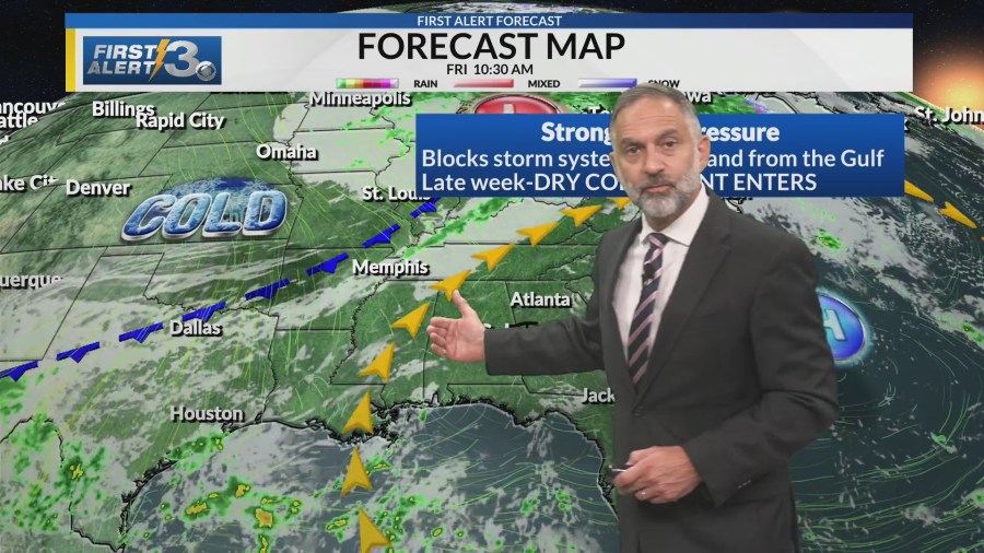Summer heat fades as a dry cold front arrives Friday