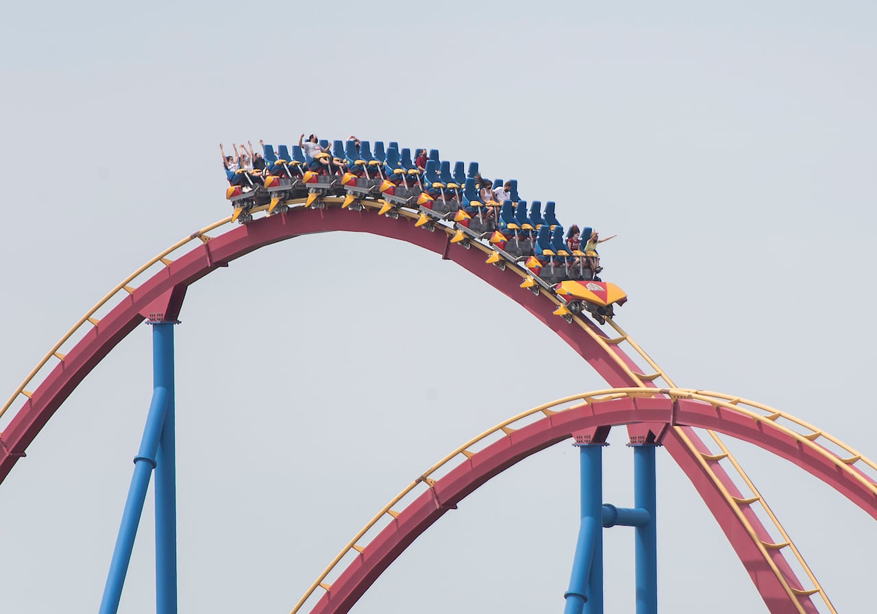 La Ronde’s Goliath rollercoaster paused after death at US Six Flags park